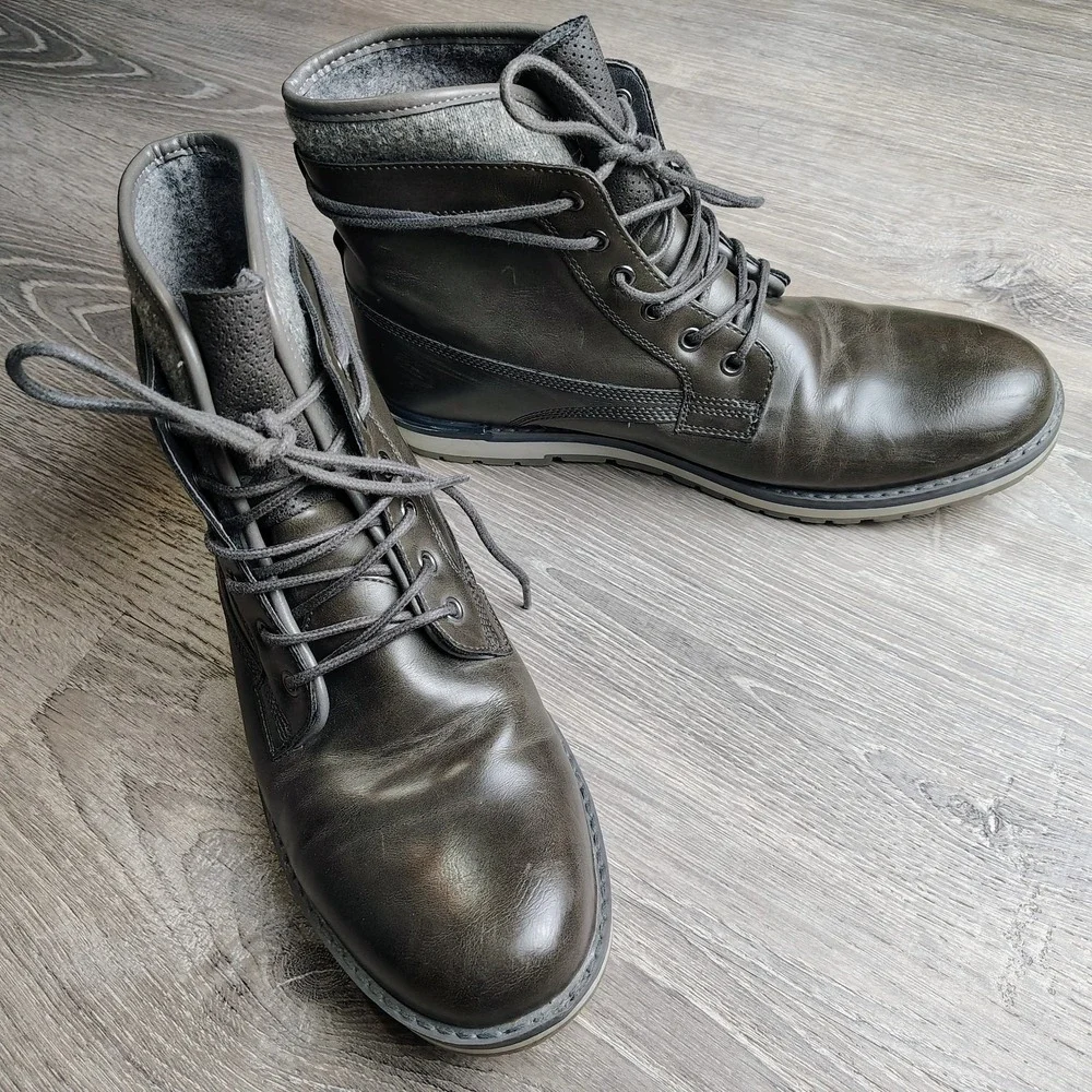 Sonoma Goods‎ Man's Findlay Gray Boots Size 11 MED Lace Up 176490
